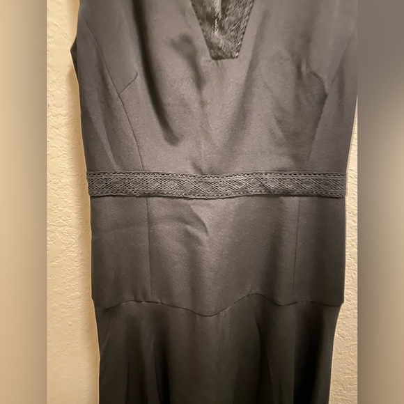 Kobi Halperin Black Silk Adena Sleeveless Lace Trim A-Line Dress Size 4 NWOT - Picture 7 of 12